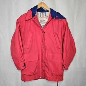Vintage London Fog Women's Hot Pink Oversized Utility Jacket Size S